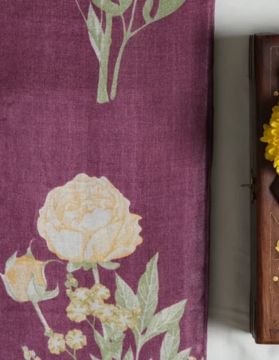 Floral Printed Saree - Image 4