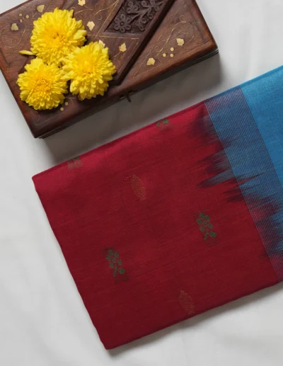 Festive Pink & Gold Woven Saree