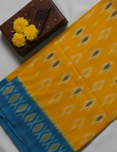 Mustard Yellow  Saree