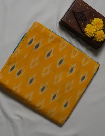 Mustard Yellow  Saree - Image 2