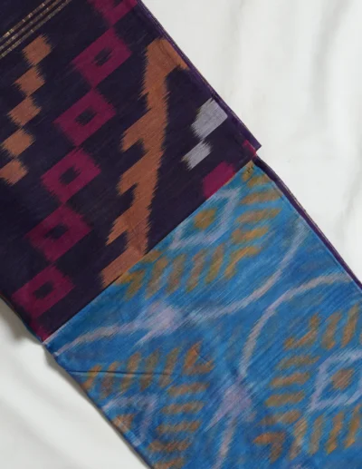 Contemporary Abstract Ikat Saree