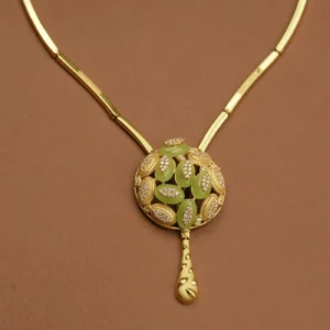 The Sleek Green Stone Chain